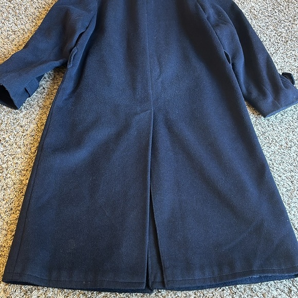 Cashmere & Wool Women’s Navy Classic Long Overcoat Size 12 - Picture 5 of 16